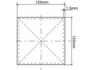 165I-120~~VIERKANTE PAALKAP INOX 120MM