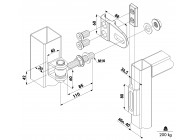 GBMU4D-B-M16-110-02-ALUM~~P000130 - Prijs per set van 2-4d scharnier 180 graden-alu brut