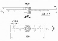 34-G~~BEVESTIGINGSPLAAT GROOT M20