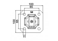 PLATINE REGLABLE AVEC ECROU A VISSER M18