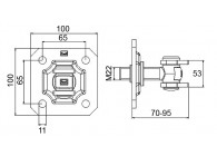 GOND REGLABLE AVEC PLATINE  DOVLLE SOUDEE M22