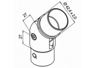 140302-242-12~~VERSTELBARE BUISVERBINDER, 42,4X2MM (-90°...+90°),