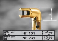 NF231~~NEW-YORK - MESSING KLEMVERBINDINGSBOCHT Ø50.8