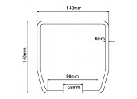 CGS-345G-3M-BRUT~~COMUNELLO - RAIL VR WIELENBLOK CGS350-GRANDE