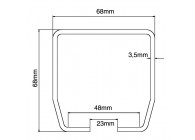 CGS-345M-6M-BRUT~~COMUNELLO - RAIL VR WIELENBLOK CGS350-MINI