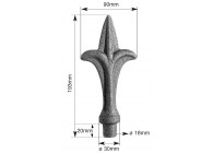 166G~~LASBARE SPEERPUNT 193X90MM