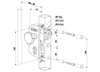 P00012086-6005 - Serrure sécurité enfant pour profils 40mm-vert