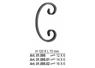 01.095~~C-KRUL 120X70MM - 12X6MM