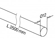 141910-012-25-12~~ROND INOX 316 - 12 MM - 2.5M