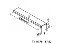 5000mm - Edge protection - profil p/verre 16,76 - 17,52 mm,