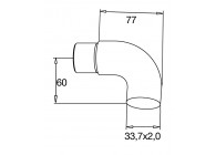 130739-233-12~~EINDKNOP VOOR BUIS Ø 33,7X2,0MM,