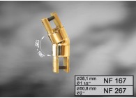 NF167~~NEW-YORK -  MESSING HOEKVERBINDINGSSTUK - Ø38.1