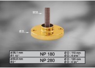 NP180~~NEW-YORK - Ø 38.1 - MESSING VLOERROZET Ø110MM