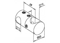 130827-016~~DWARS STAFHOUDER 16MM VOR 12MM STAF