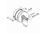 131747-010-42-12~~GLAS ADAPTER, Ø 50MM, VOOR BUIS Ø 42,4MM,