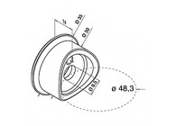 140723-048-12~~ADAPTER VOOR MODEL 44  46, Ø 48,3MM