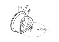 100723-042~~ADAPTER VOOR MODEL 44  46, Ø 42,4 MM