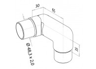 Raccord 90° avec élément orientable d. (0-70°)