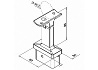 Support main cour. orient. p. tube  60x30x2,6 mm