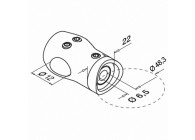 140839-048-12~~Dwarsstafhouder 90° buitenhoek voor 12 mm staf