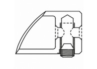 Entretoise p/ câble Ø3,2-4mm, fixat° s/ tube Ø42,4