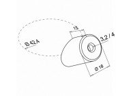 Entretoise p/ câble Ø3,2-4mm, fixat° s/ tube Ø42,4