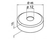 131514-012~~AFDEKKAP VOOR STAF Ø 12MM, Ø 45X12MM,