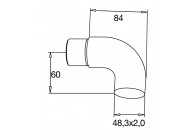 Boutons d´ornement End scroll 90°,