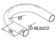 Cintres 180°, r= 97 mm,