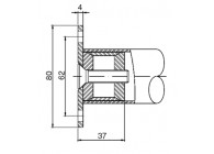 FIXATION MURALE PR TUBE 42.4 X 2 - PROTECTION DE FENETRE