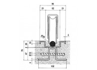 HEAVY Z 3M~~GEGALVANISEERDE GRONDRAIL LENGTE 3M