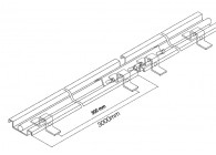 HEAVY Z 3M~~GEGALVANISEERDE GRONDRAIL LENGTE 3M