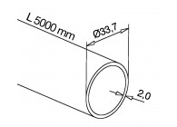 130900-233-50-12~~BUIS - 33.7MM LENGTE 5M !!!!!!