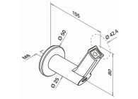 Support de main-courante Ø 42,4 mm