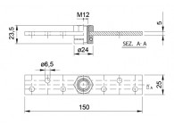 34-M~~BEVESTIGINGSPLAAT MIDDEL - M12