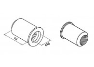 230800-616~~BLINDLINKMOER MET FLAKKE KOP  PER 50 STUKS