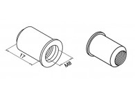 230800-817~~BLINKLINKMOER MET FLAKKE KOP - PRIJS PER 50 STUKS