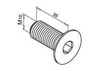 Vis TFHC  - M10 x 35 - inox 304