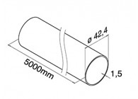 Tube, Ø 42,4 mm x 1,5 mm,