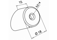 137401-000-01~~35° opgaand, RVS304 geborsteld