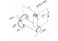 140142-044-12~~voor handrailing Ø42,4  48,3mm, RVS316 geborsteld