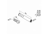 254519-290~~inclusief schroef en onderlegring, staal verzinkt