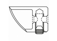 Entretoise p/ câble Ø3,2-4mm, fixat° s/ tube Ø42,4