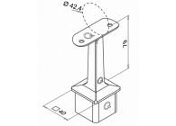 Support de main-courante Ø 42,4 mm