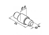 205015-25~~ZEKERHEIDSSTIFT VOOR GLASKLEM MODEL 25,26