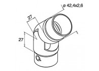 130312-042-12~~VERBINDER FLEXIBEL MOD.0312 - H.27 - o42.4x2.6mm