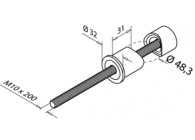 140550-048-12~~SIDE FIX BALUSTER BRACKET, 48,3 MM, MODEL 550,