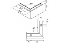 168011-02-18~~90° VERBINDER BUITENHOEK VOOR BODEMPROFIEL