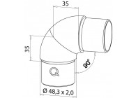 130791-248-12~~Buisverbinder variabel, ( 0° tot + 90° ),