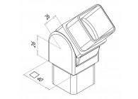 134312-040-12~~Verstelbare buisverb.(0° t/m +70°) v. buis